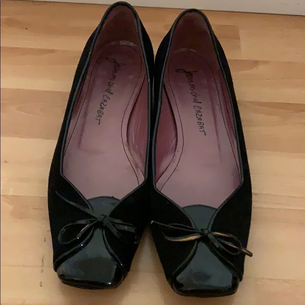 Jean Michel Cazabat Suede & Patent Leather Flat